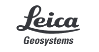 Leica Geosystems logo in stylized script and sans-serif text on a light background.