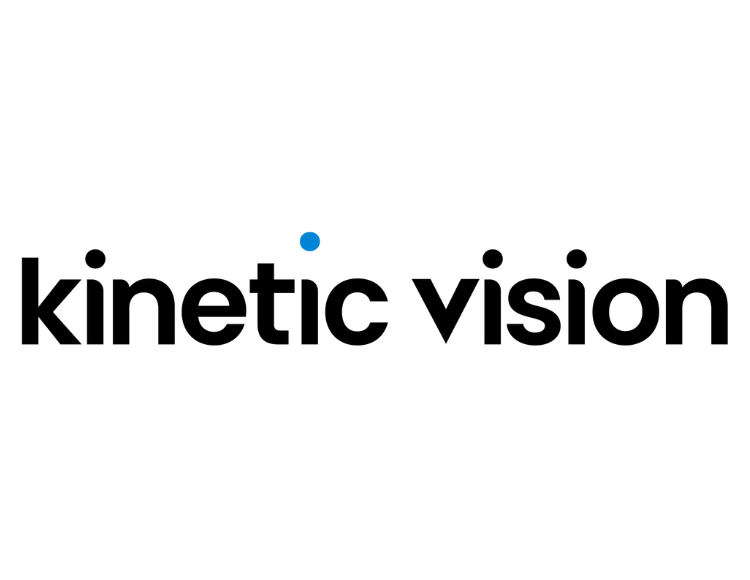 Kinetic Vision logo with modern black typography and three colored dots.