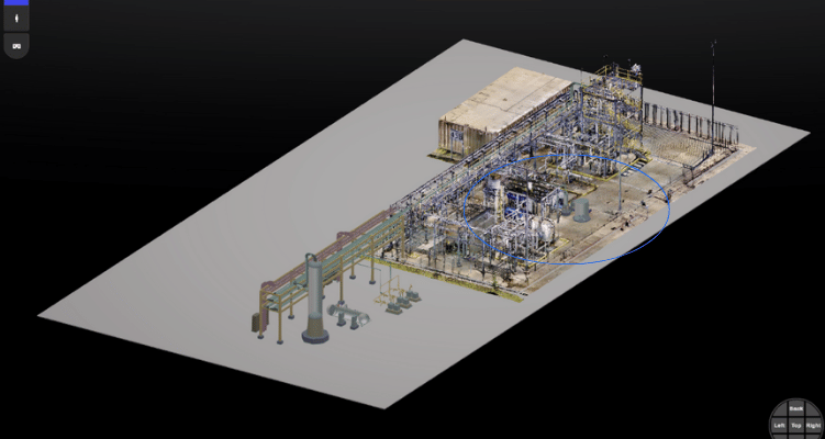 Full-scale 3D model of an industrial facility created with Prevu3D’s RealityConnect platform.