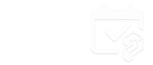 White calendar icon with a checkmark and the Prevu3D “P” cube symbol on the right side, wide layout.