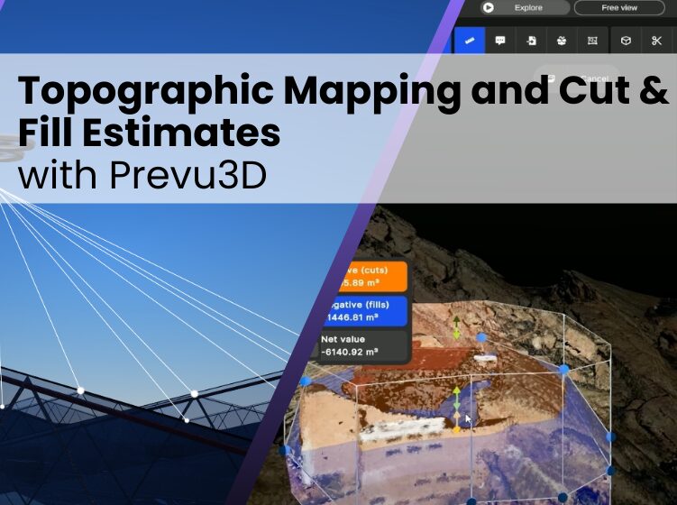 Drone LiDAR scanning a site with Prevu3D cut and fill volume analysis