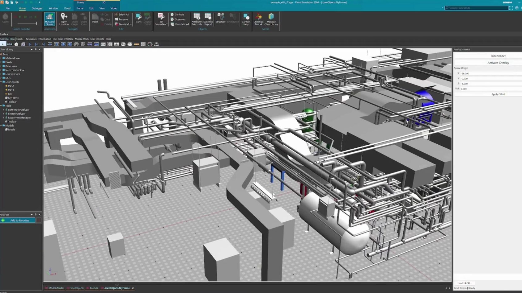 Siemens plant plugin validate production | Prevu3d 3d Cad Model of an Industrial Piping System with Ducts Valves and Tanks in a Software Workspace Prevu3d