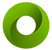 Omniverse Nvidia | Prevu3d Green 3d Circular Loop Logo with a Hollow Center Prevu3d